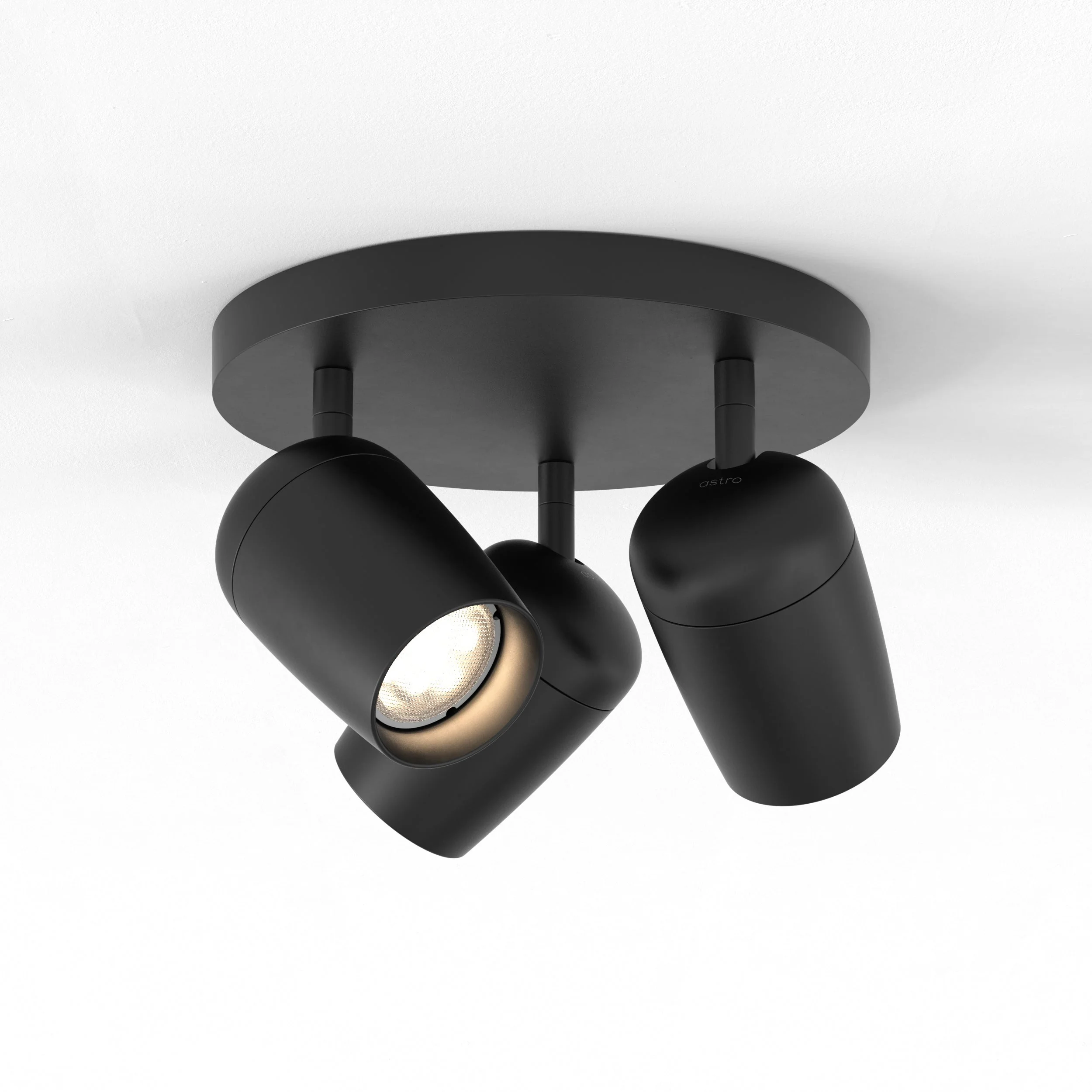 Koto Triple Plate Spotlight IP20  - Black/White - Image 3