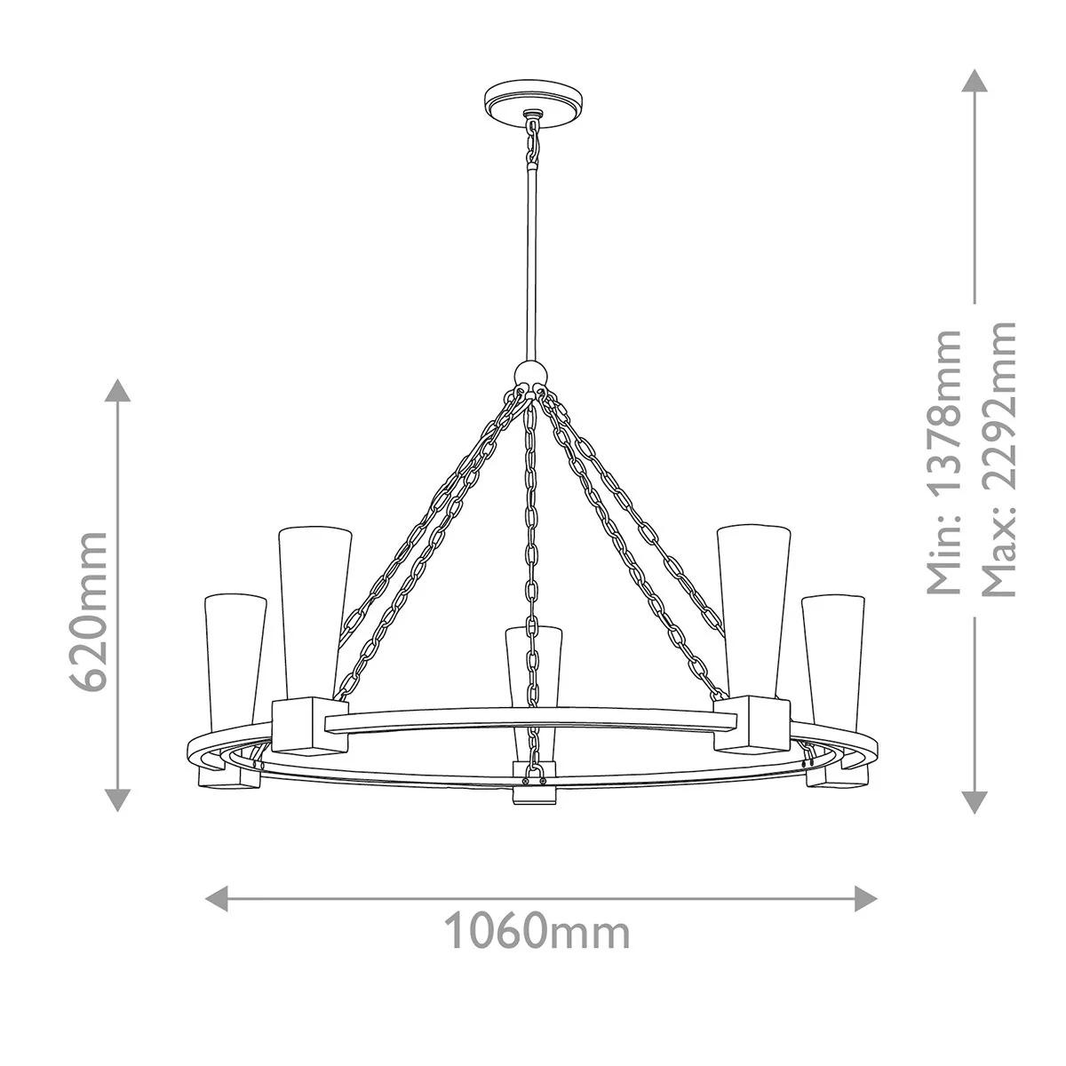 Kristy 3/4/5 lt Chandelier - Distressed Gold - Image 4