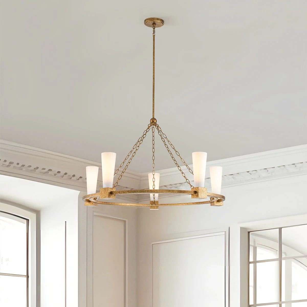 Kristy 3/4/5 lt Chandelier - Distressed Gold - Image 5