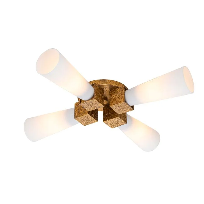 Kristy 4lt Flush Fitting - Distressed Gold - Image 2