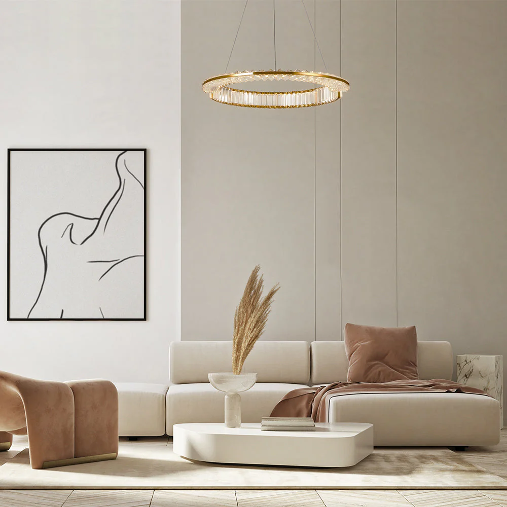 Krone Crystal Ceiling Light - Gold Finish - Image 3