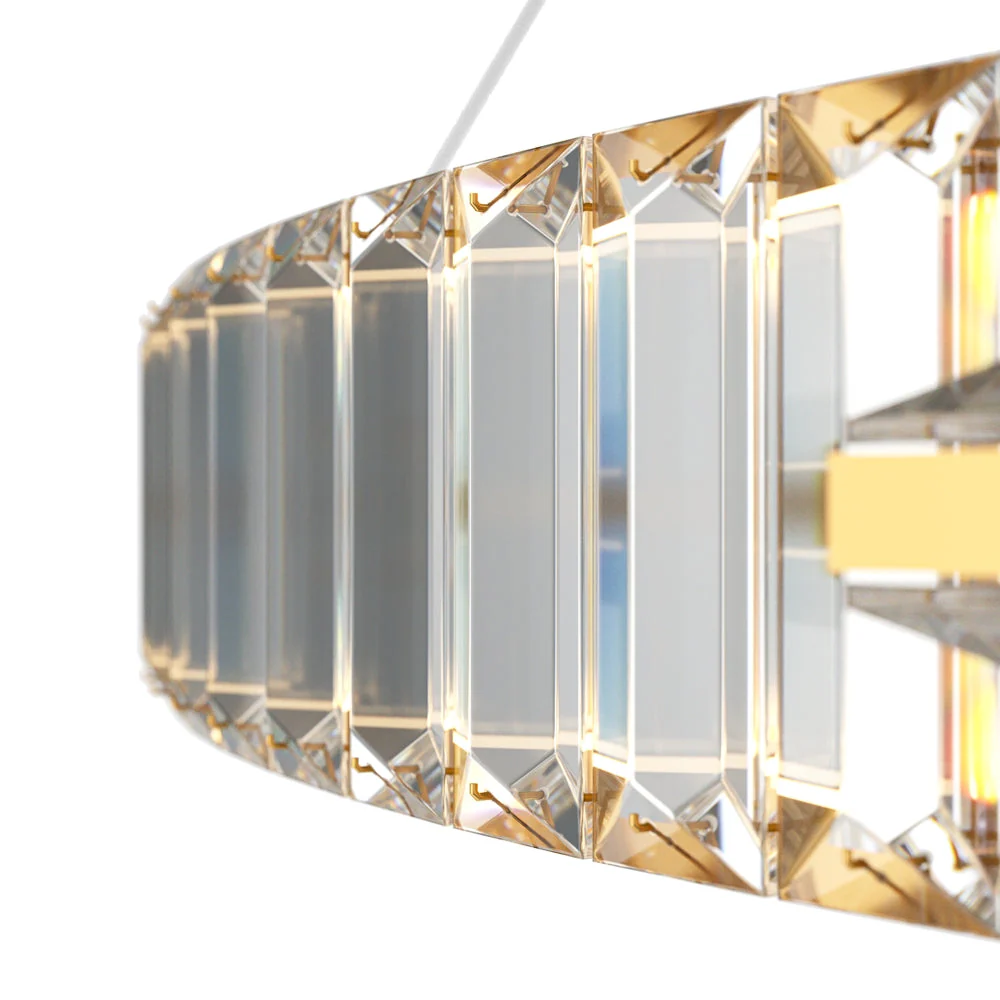 Krone Crystal Ceiling Light - Gold Finish - Image 4