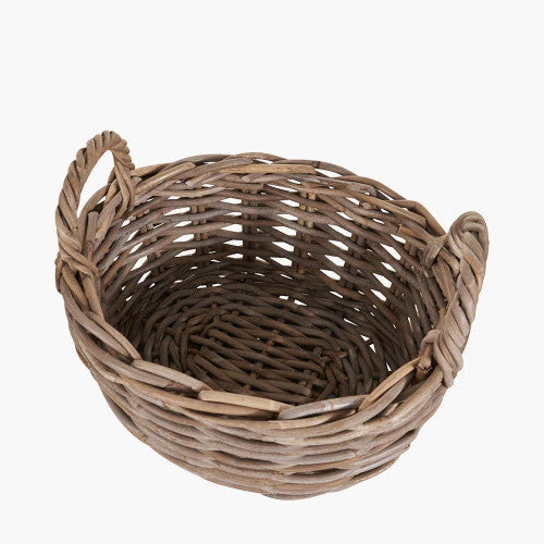Kubu Oval Baskets (Set of 2) - Grey Finish - Image 5