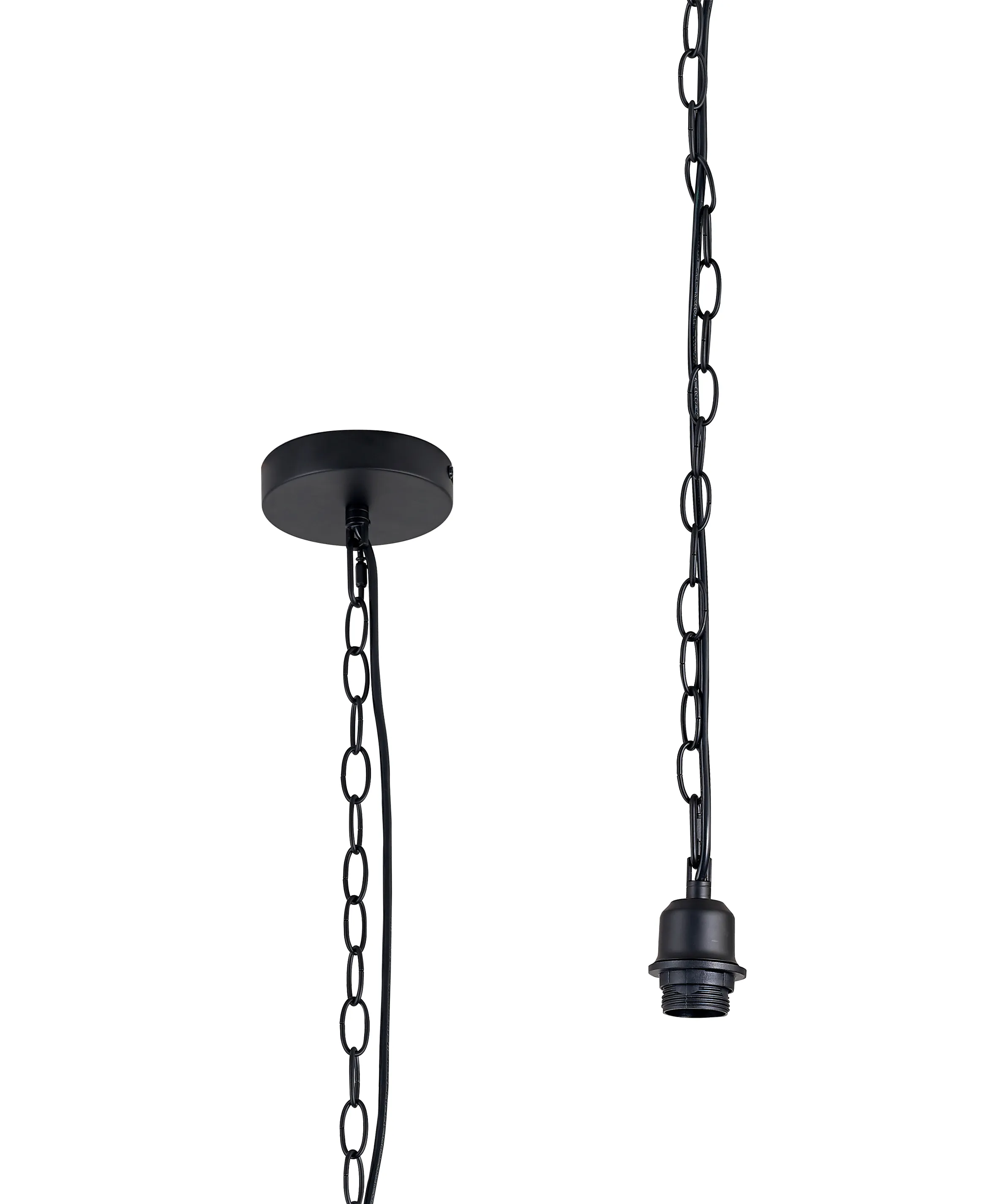 Kudo 12cm Electrical 1 Light Pendant Suspension Kit E27 (Maximum Load 5kg)- Various Finishes - Image 2