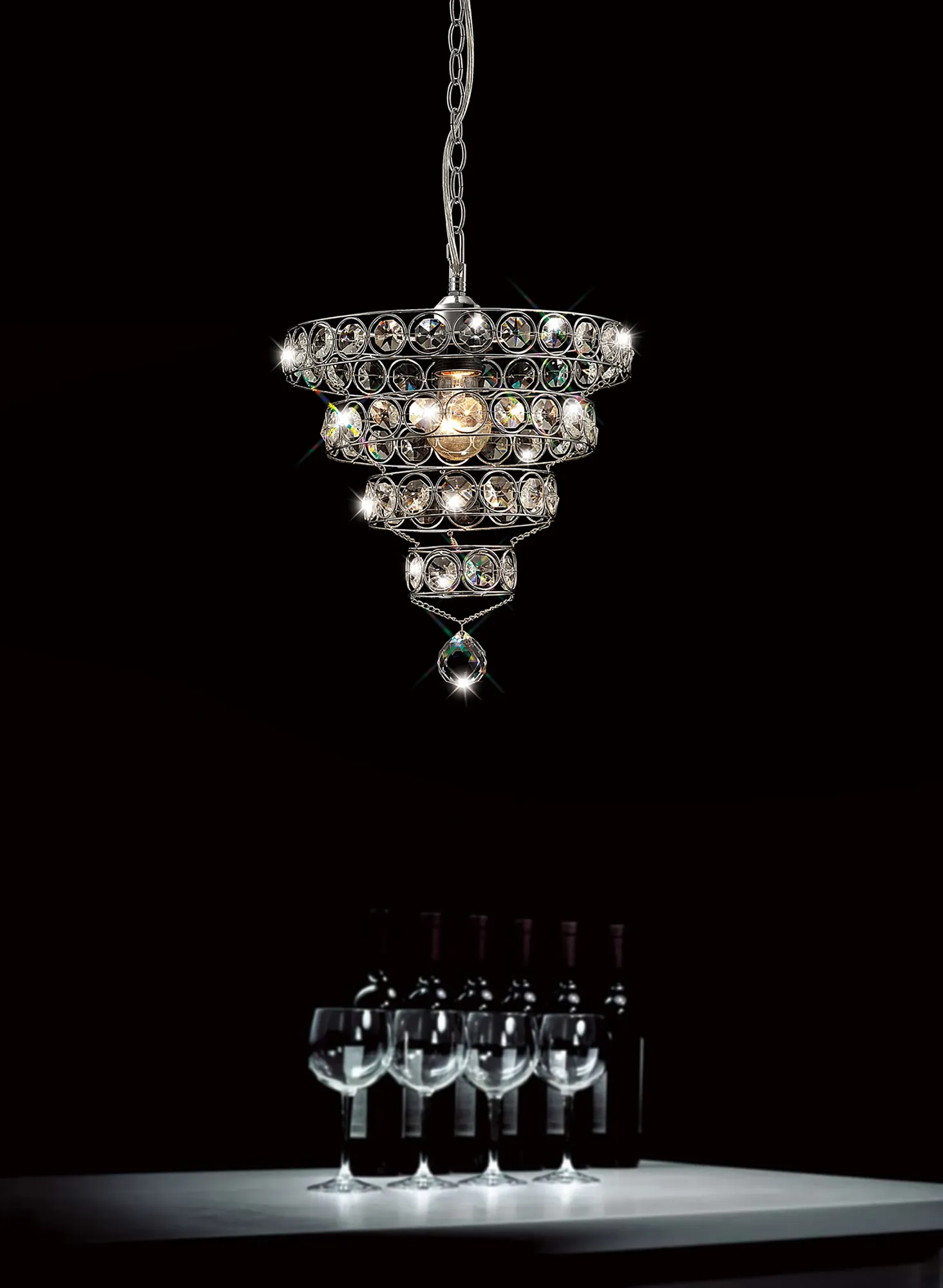 Kudo 12cm Electrical 1 Light Pendant Suspension Kit E27 (Maximum Load 5kg)- Various Finishes - Image 9