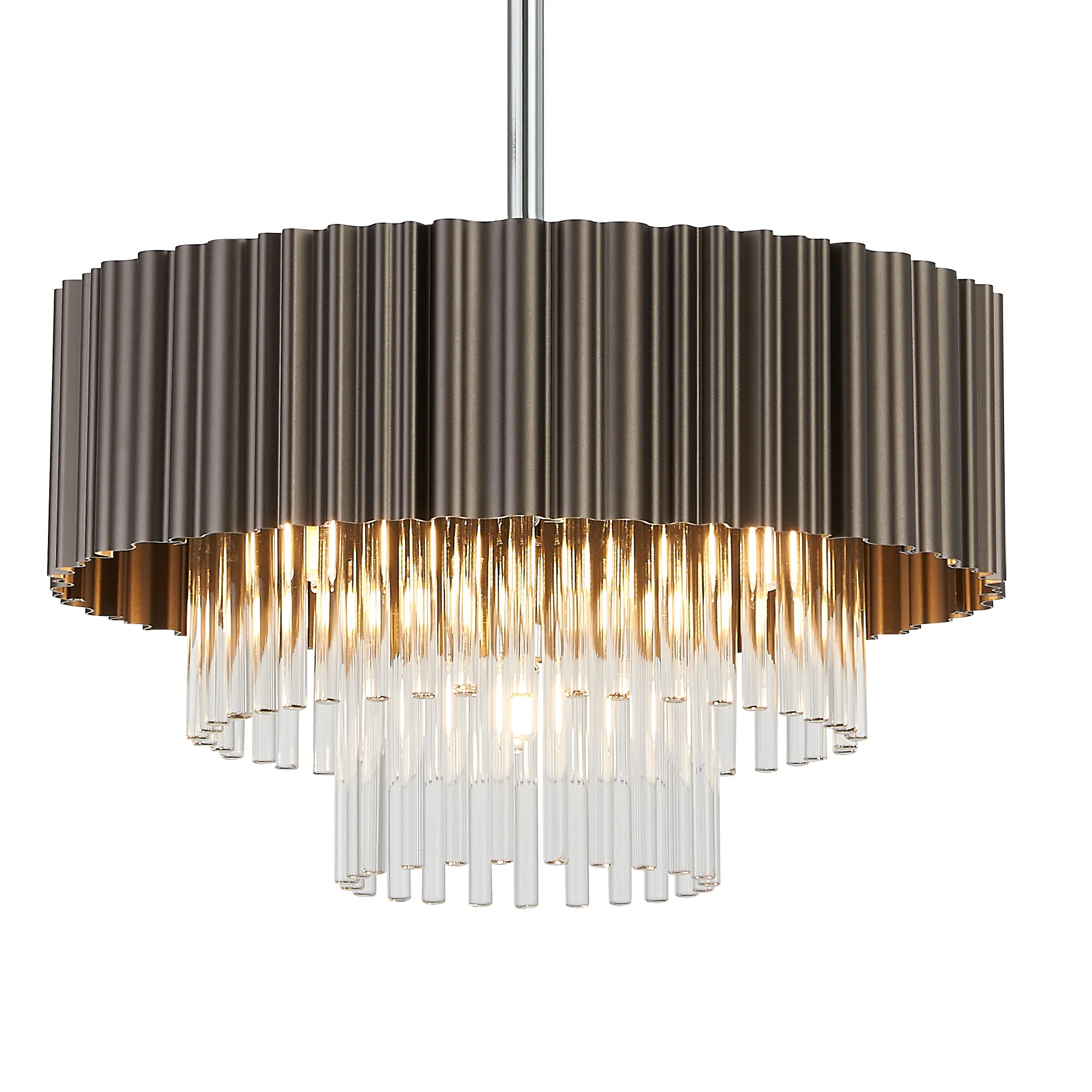 Kyabram Fixed Pendant, 4/9/11 Light G9- Oxidised Coffee/ Grey Finishes - Image 3