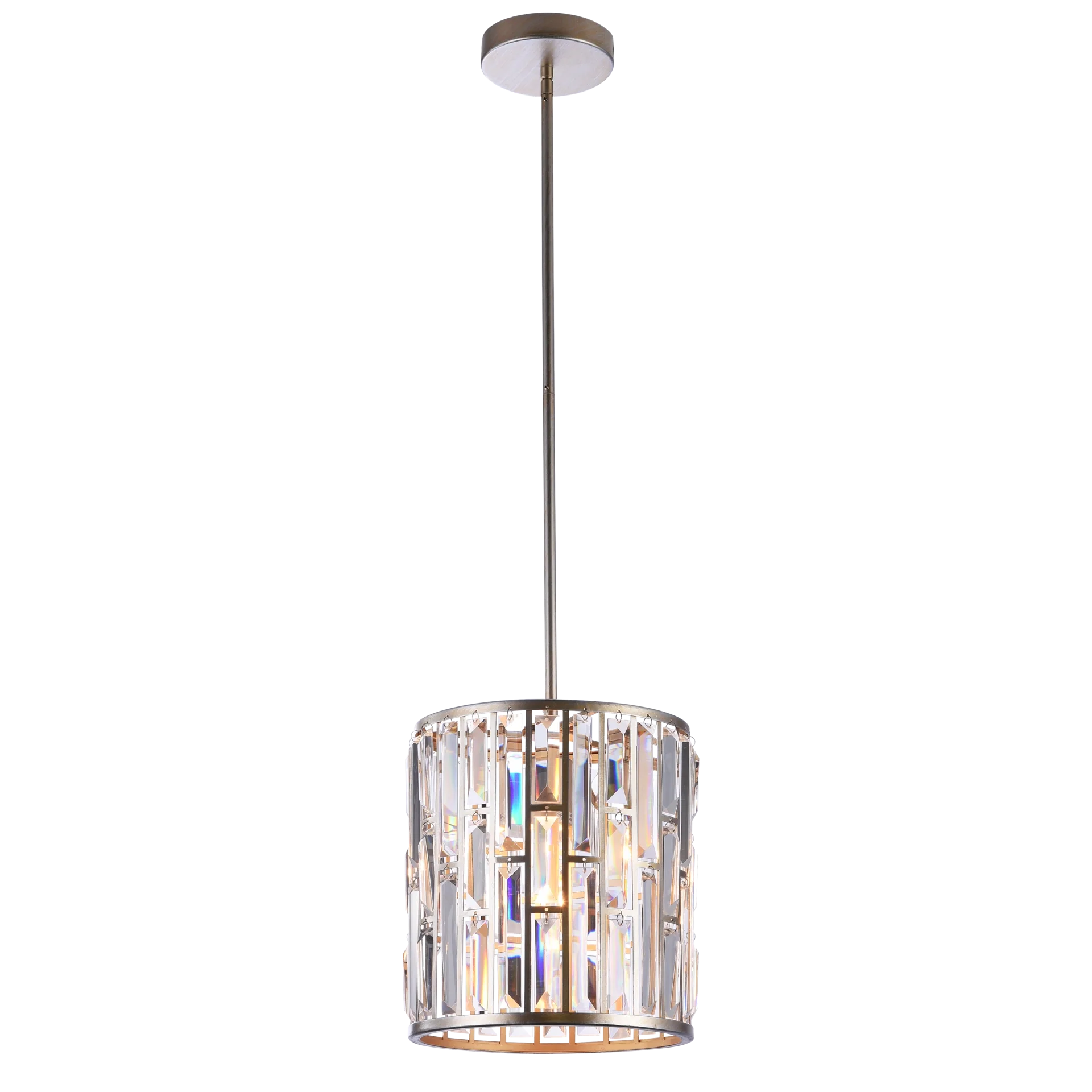 Kyiv 1Lt Crystal Pendant Light - Champagne Finish - Image 2