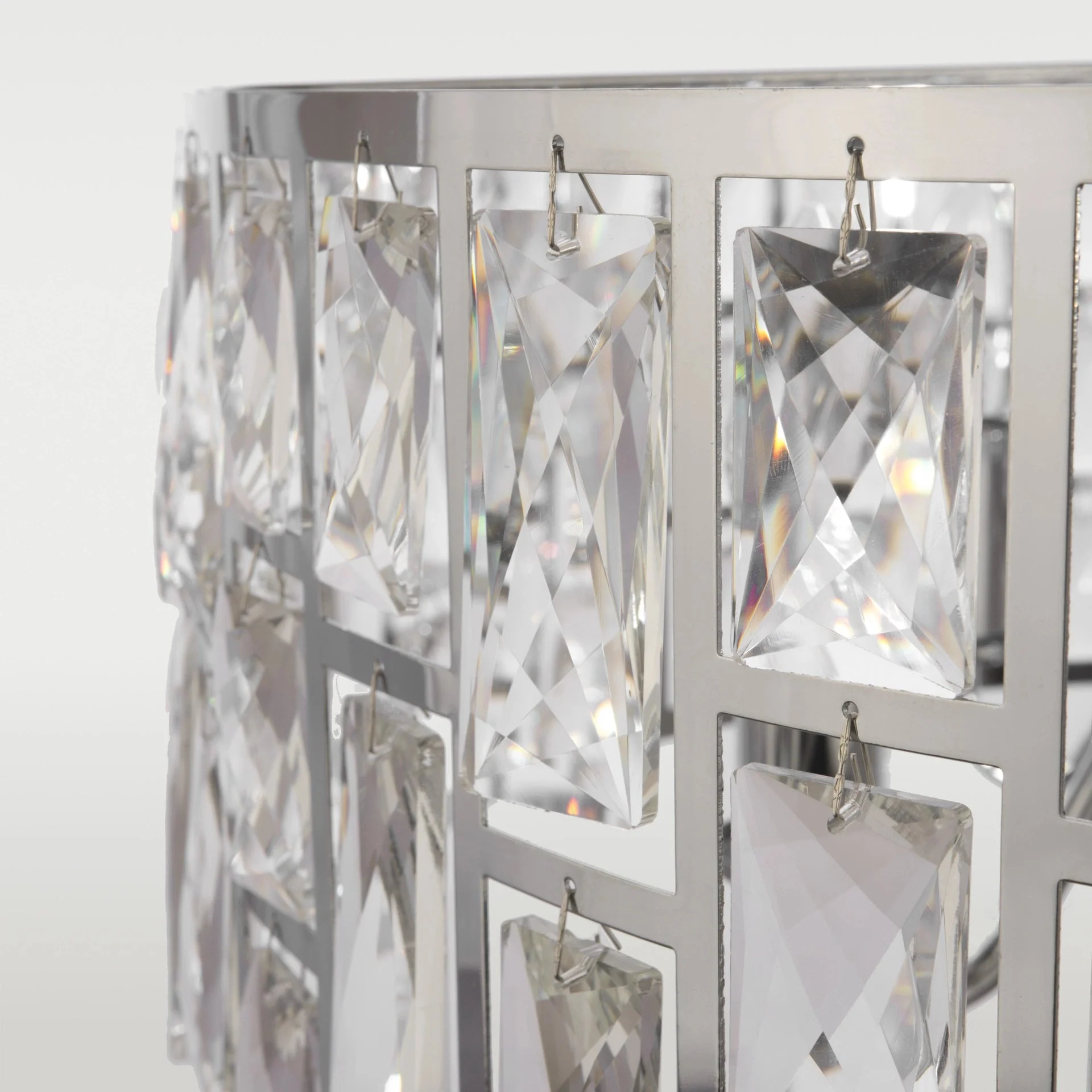 Kyiv 6Lt Crystal Centre Ceiling Light - Silver Finish - Image 2