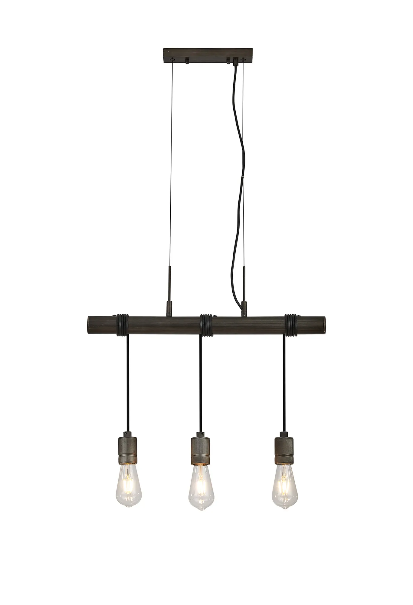 Kyoto 3/4/6/10Lt  Linear Pendant (FRAME ONLY)- Painted Matt Bronze/ Pewter Finishes - Image 10