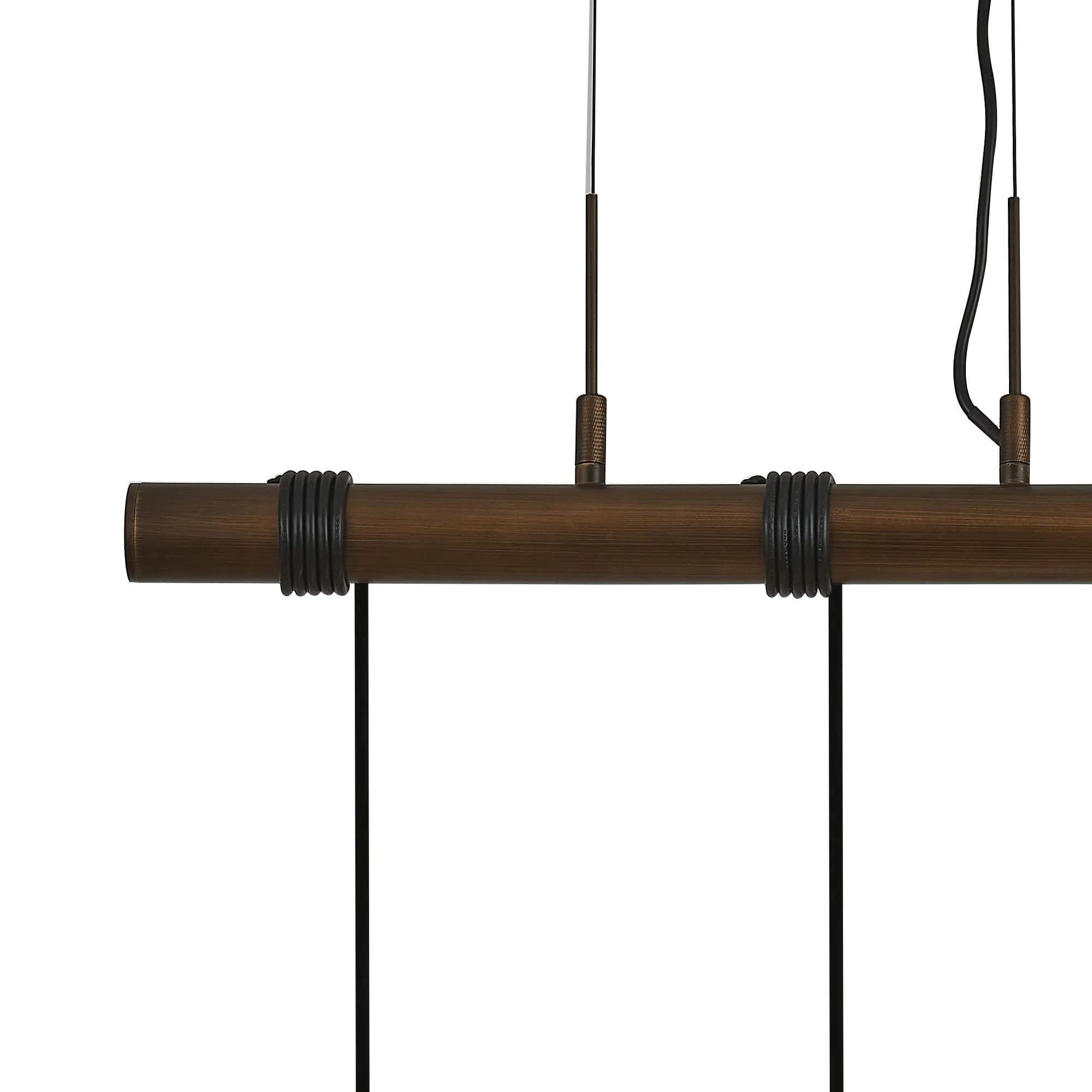 Kyoto 3/4/6/10Lt  Linear Pendant (FRAME ONLY)- Painted Matt Bronze/ Pewter Finishes - Image 13