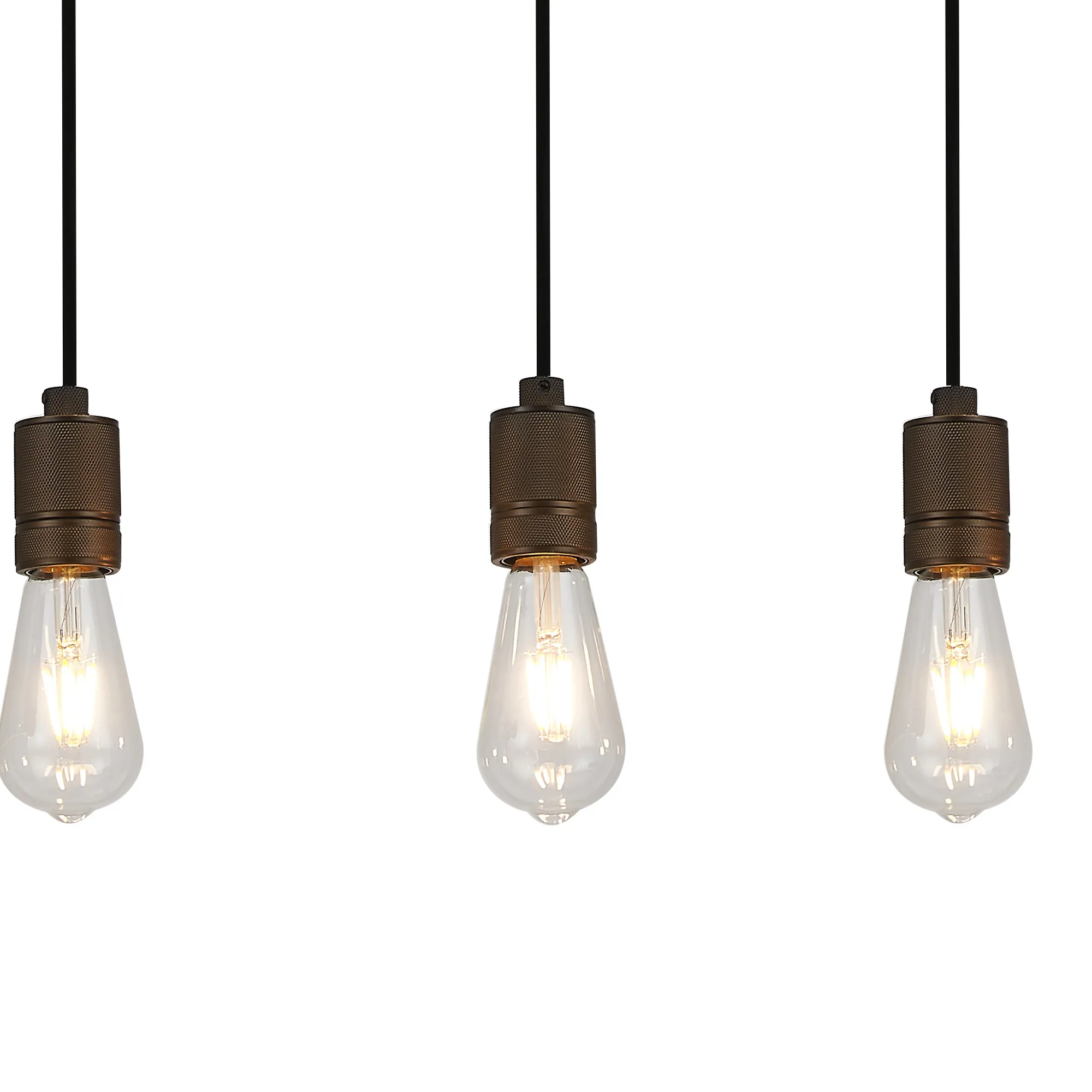 Kyoto 3/4/6/10Lt  Linear Pendant (FRAME ONLY)- Painted Matt Bronze/ Pewter Finishes - Image 14