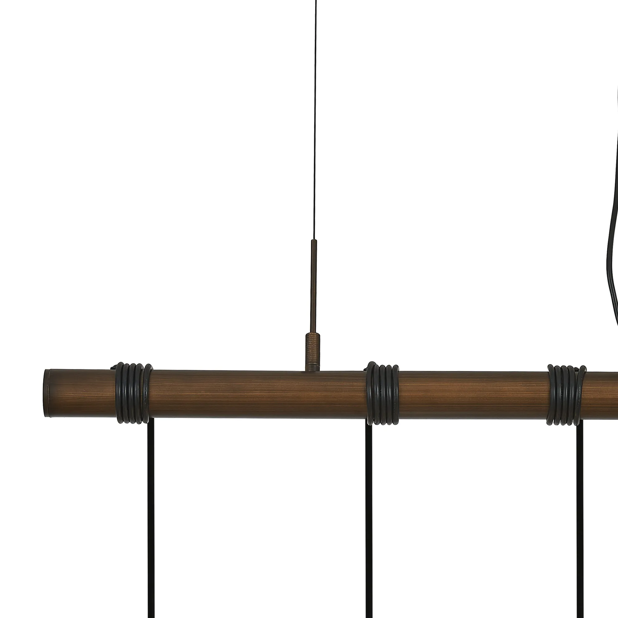 Kyoto 3/4/6/10Lt  Linear Pendant (FRAME ONLY)- Painted Matt Bronze/ Pewter Finishes - Image 16