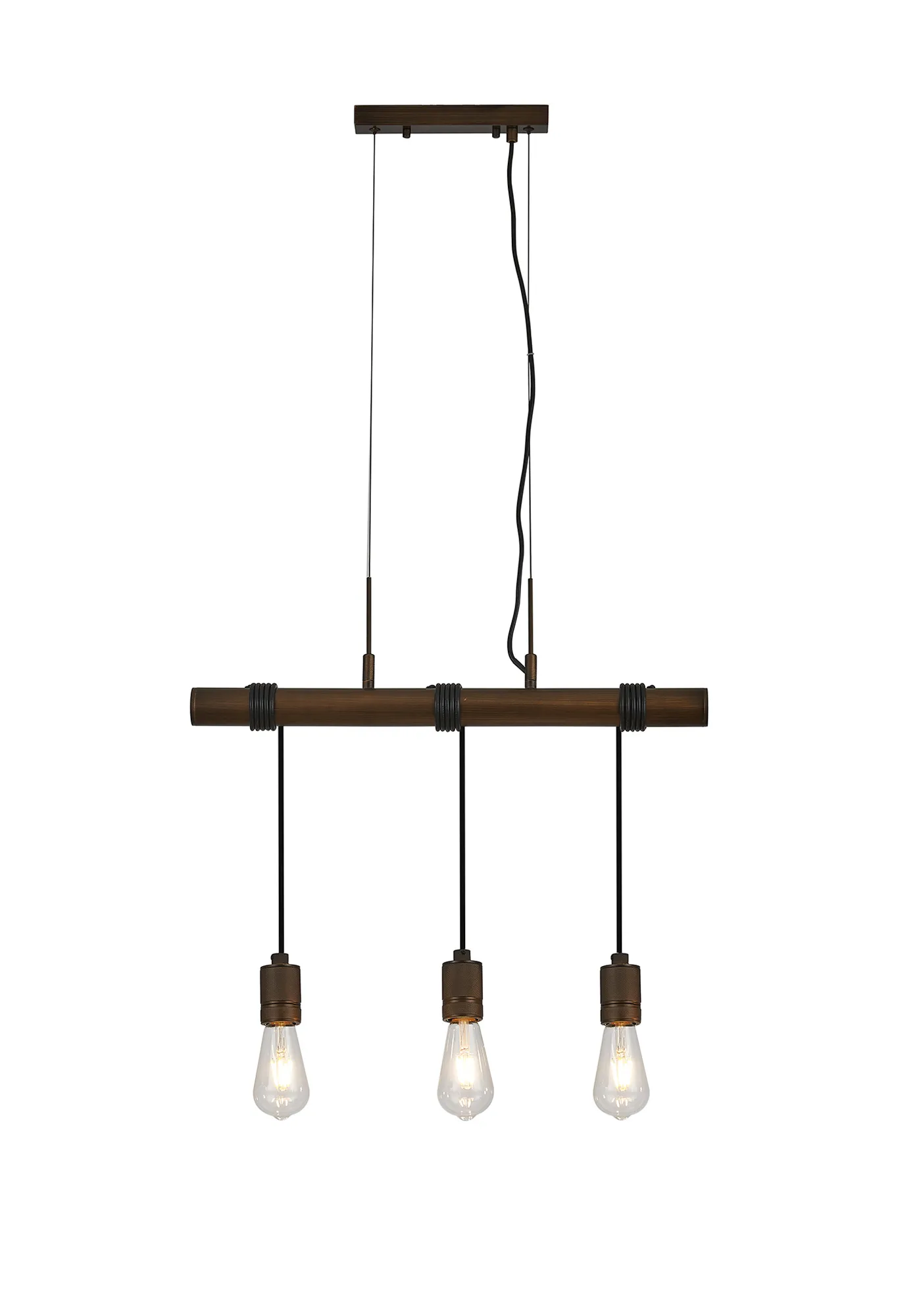 Kyoto 3/4/6/10Lt  Linear Pendant (FRAME ONLY)- Painted Matt Bronze/ Pewter Finishes - Image 2