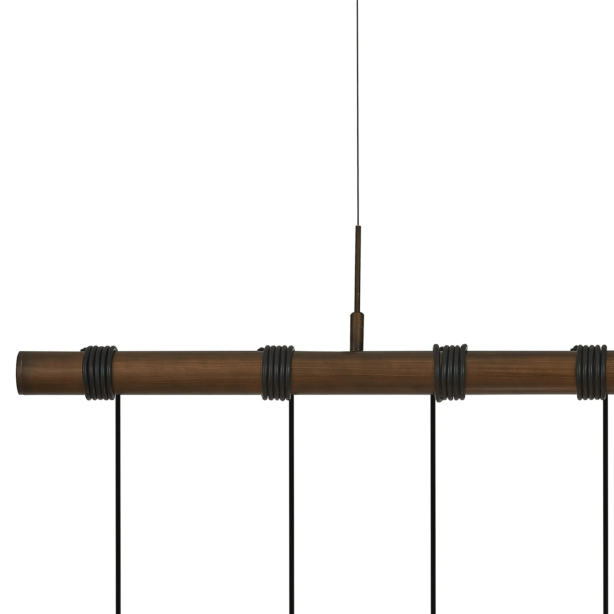 Kyoto 3/4/6/10Lt  Linear Pendant (FRAME ONLY)- Painted Matt Bronze/ Pewter Finishes - Image 21