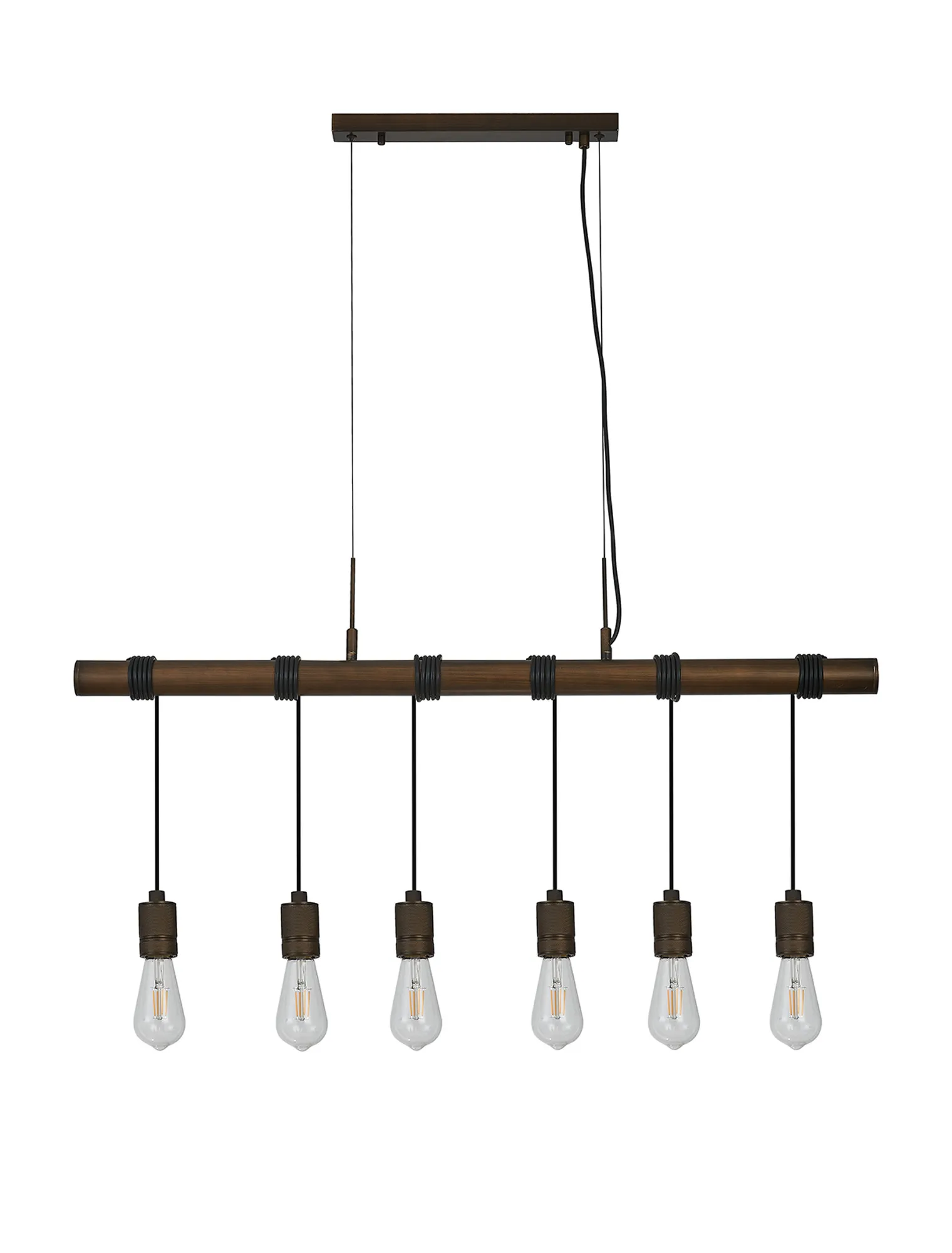 Kyoto 3/4/6/10Lt  Linear Pendant (FRAME ONLY)- Painted Matt Bronze/ Pewter Finishes - Image 22