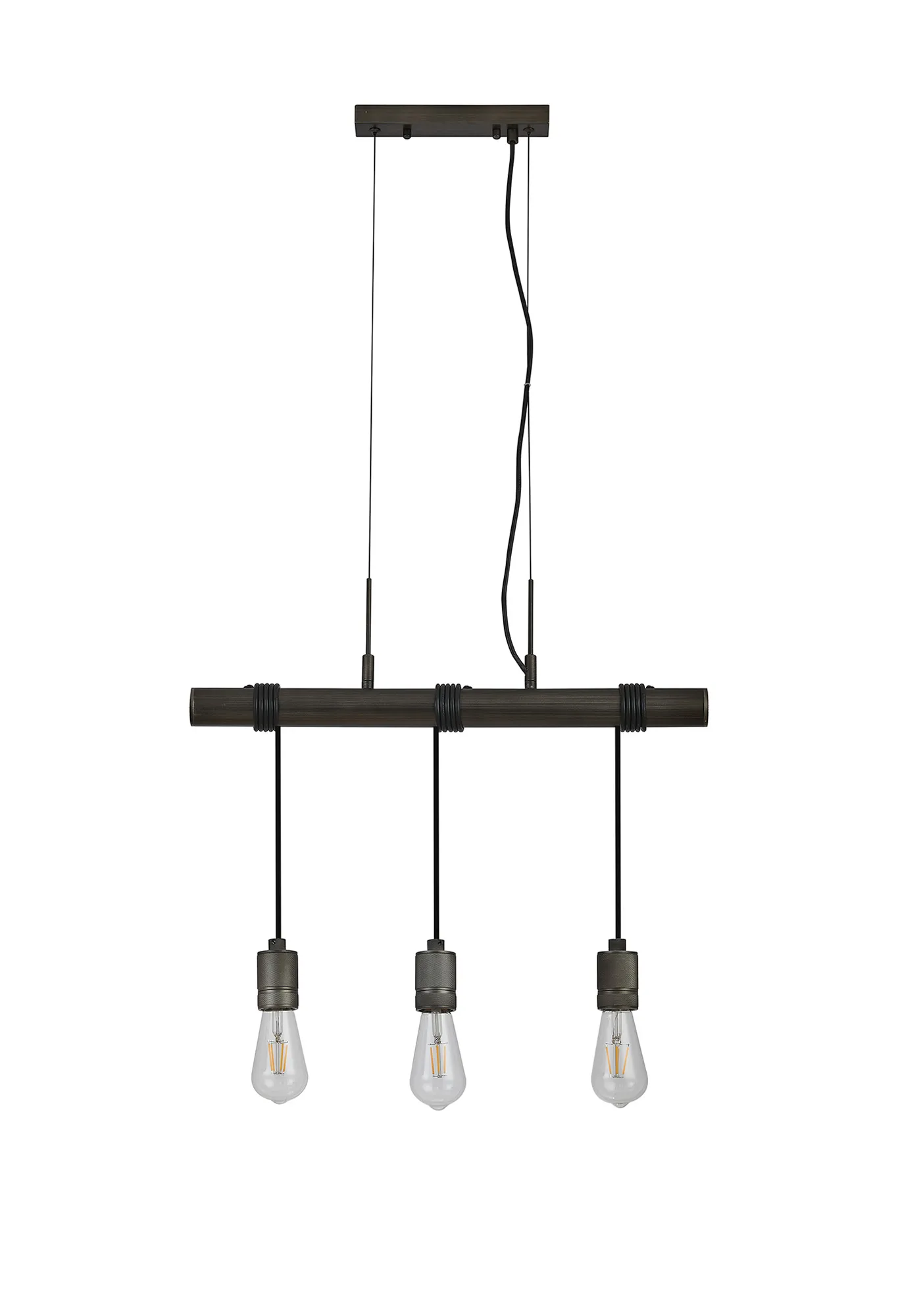 Kyoto 3/4/6/10Lt  Linear Pendant (FRAME ONLY)- Painted Matt Bronze/ Pewter Finishes - Image 6
