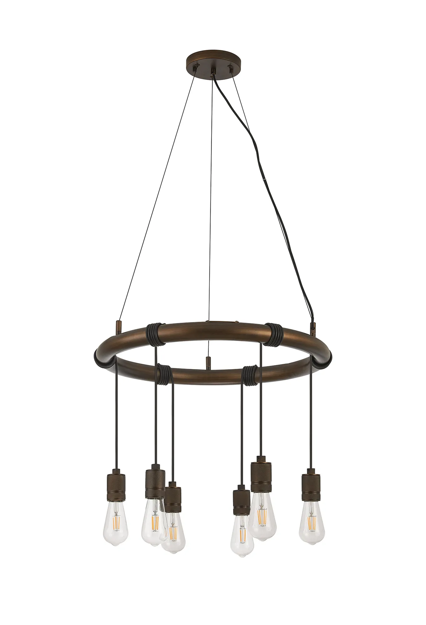 Kyoto 6/8/9/12Lt Ring/ Square Pendant (FRAME ONLY)- Painted Matt Bronze/ Pewter Finishes - Image 5