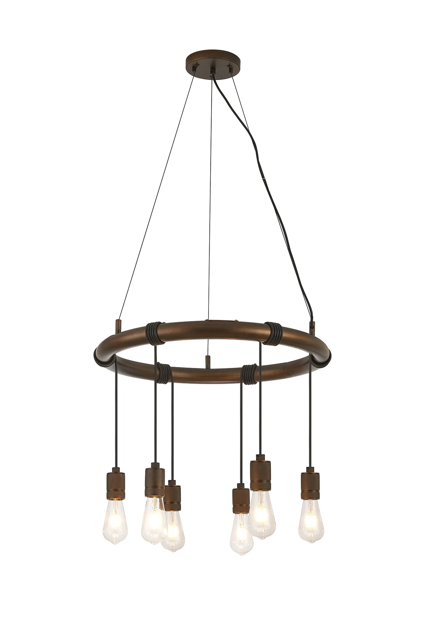 Kyoto 6/8/9/12Lt Ring/ Square Pendant (FRAME ONLY)- Painted Matt Bronze/ Pewter Finishes - Image 9