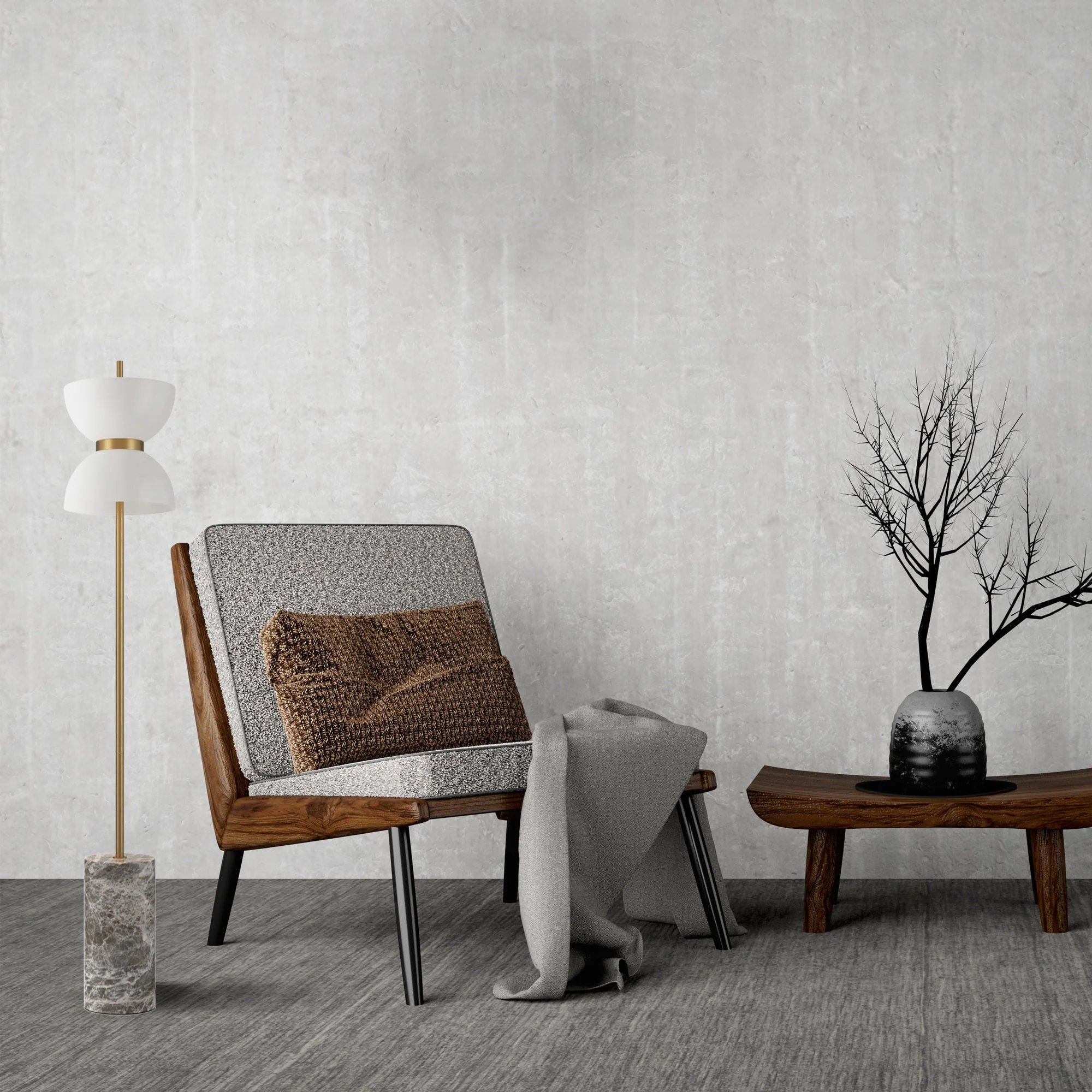 Kyoto Floor lamp Integrated LED - Various Finishes - Image 11