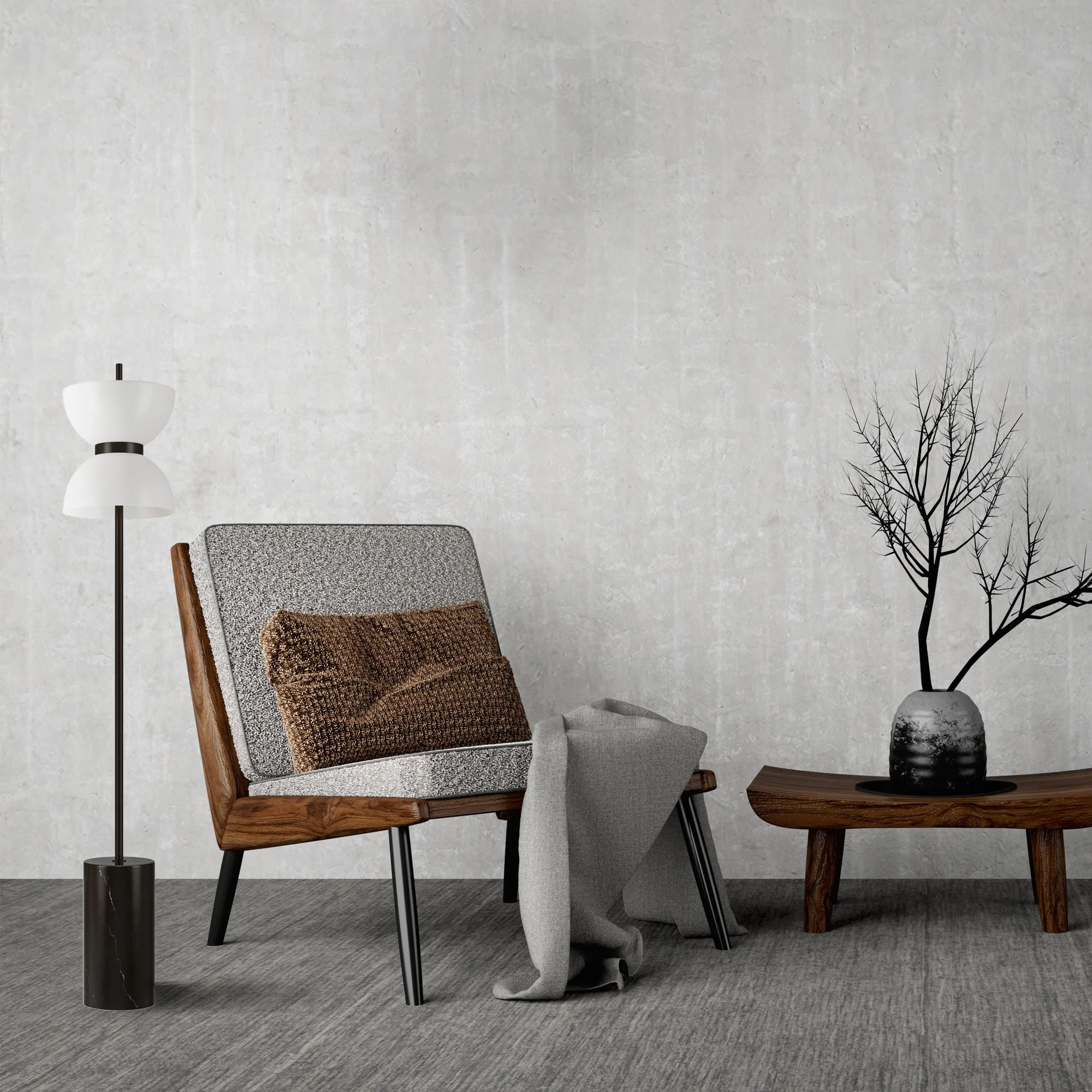 Kyoto Floor lamp Integrated LED - Various Finishes - Image 6