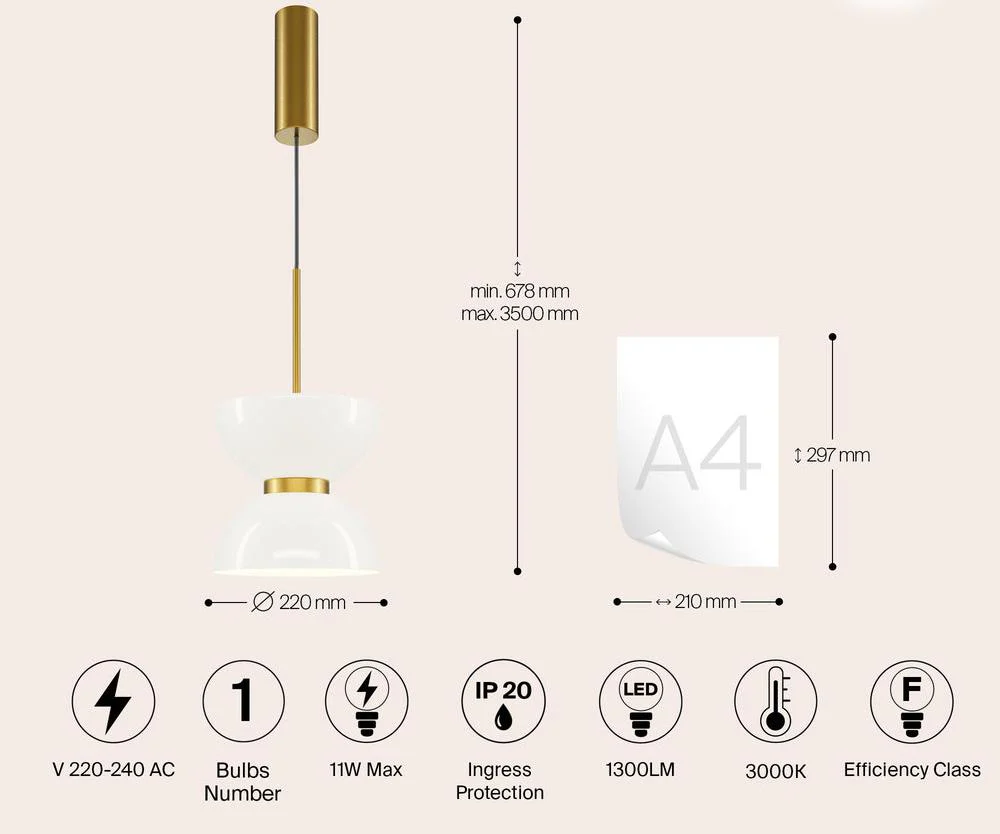Kyoto Single Pendant Light - Various Colours - Image 6