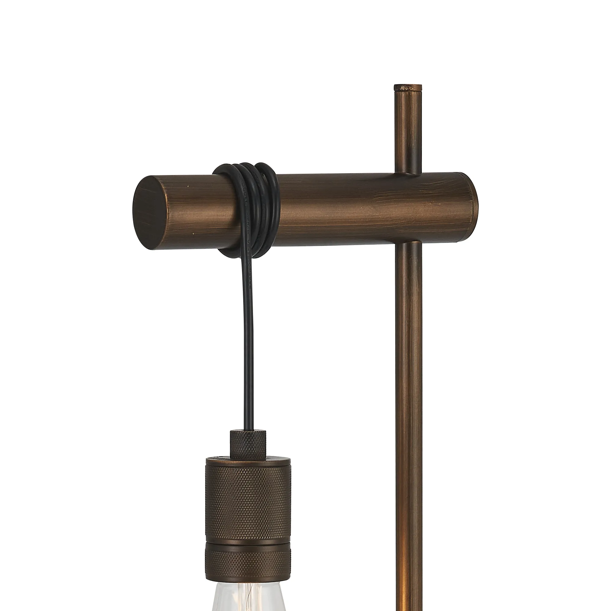 Kyoto Table Lamp Without Shade, 1 x E27- Painted Matt Bronze/ Pewter Finishes - Image 5