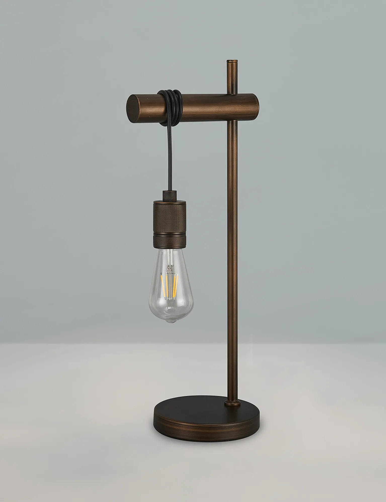 Kyoto Table Lamp Without Shade, 1 x E27- Painted Matt Bronze/ Pewter Finishes - Image 7