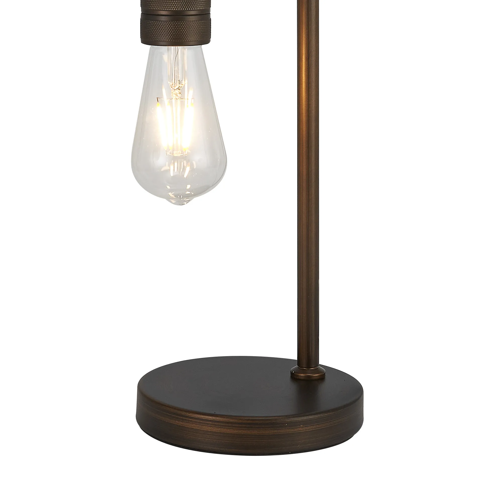 Kyoto Table Lamp Without Shade, 1 x E27- Painted Matt Bronze/ Pewter Finishes - Image 8