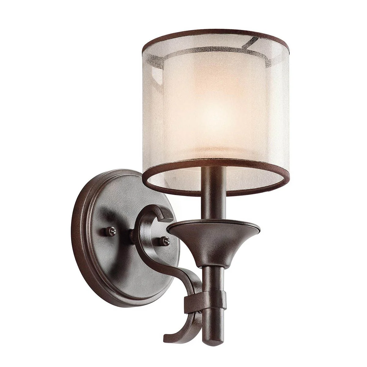 Lacey 1 Light Wall Light - Antique Pewter/Bronze - Image 2