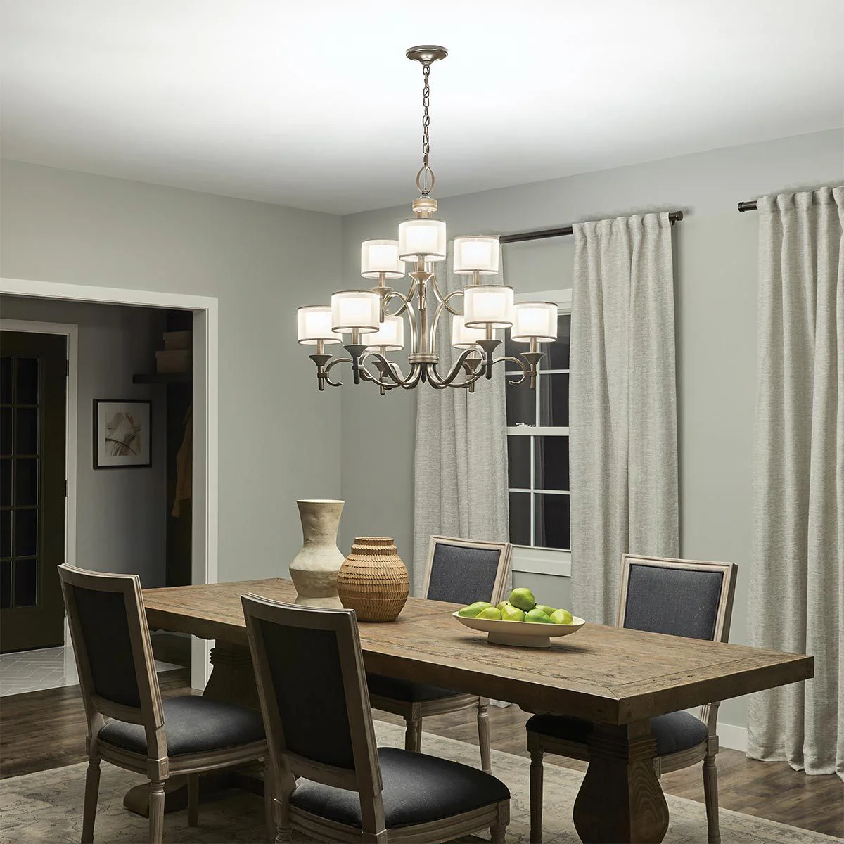 Lacey 9Lt Chandelier - Antique Pewter - Image 2