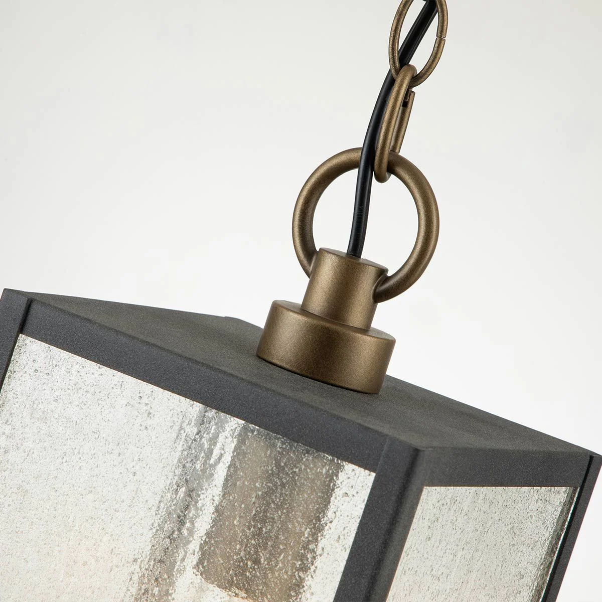 Lahden 1 Light Chain Lantern - Weathered Zinc IP44 E27 - Image 2
