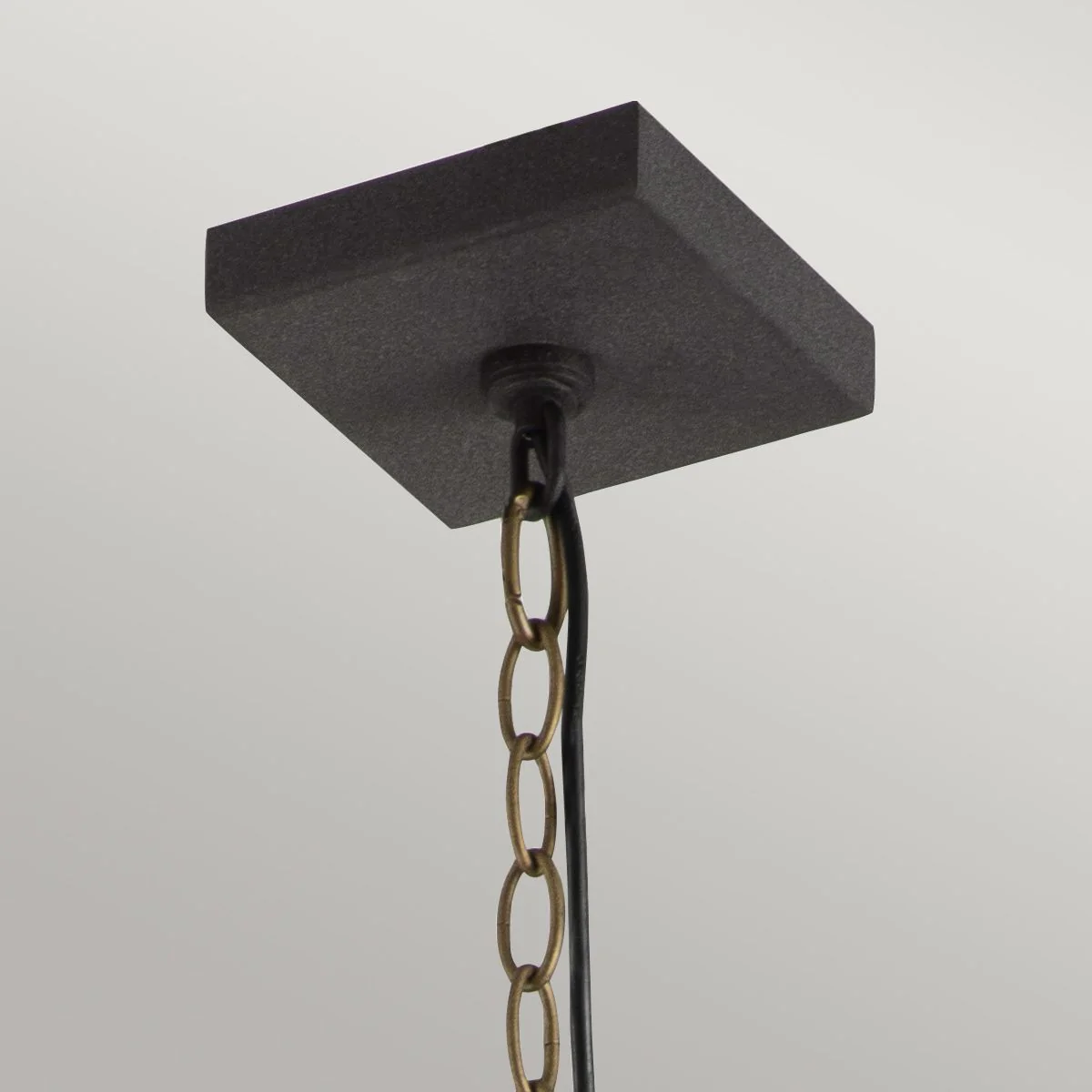 Lahden 1 Light Chain Lantern - Weathered Zinc IP44 E27 - Image 5