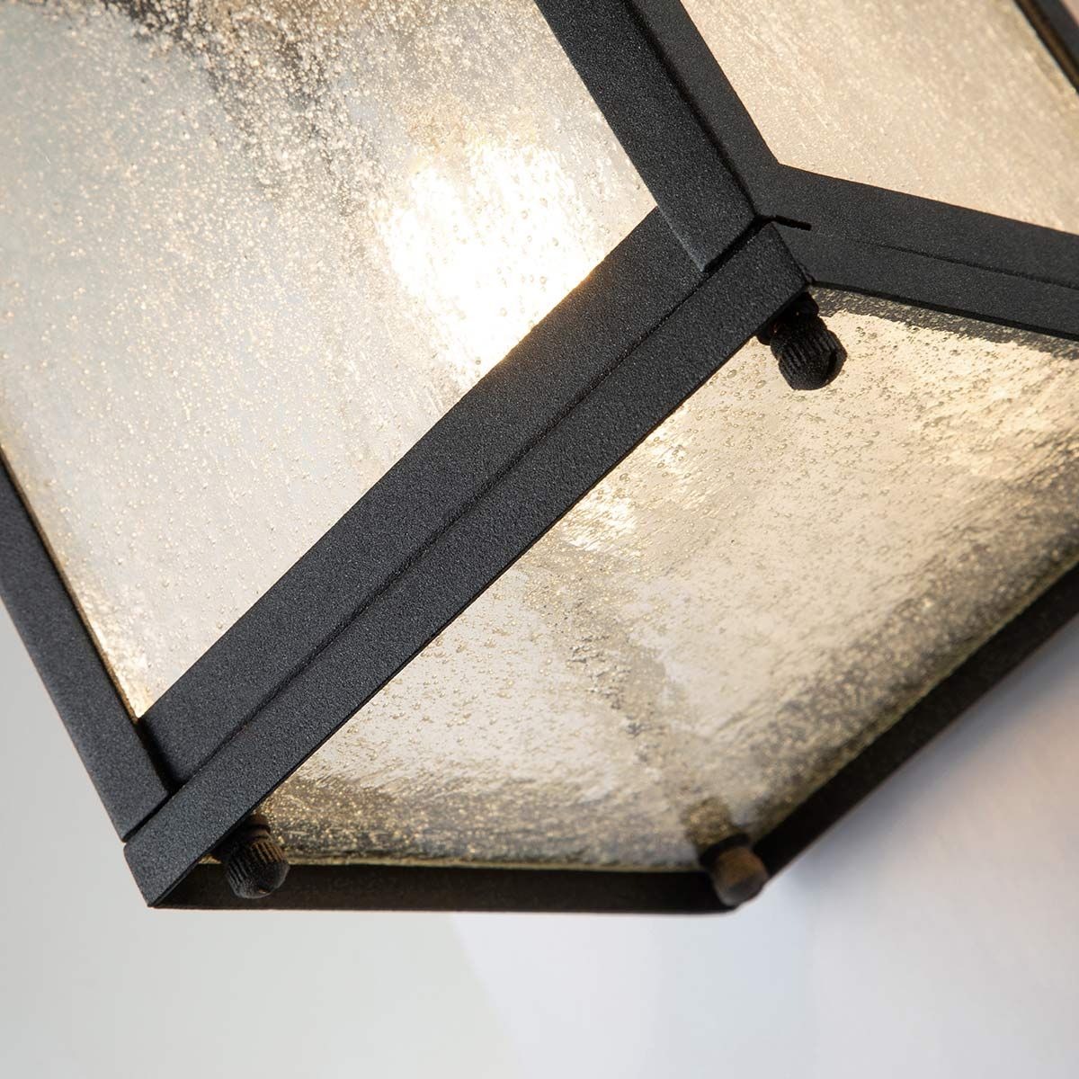 Lahden 1 Light Small/Medium Outdoor Wall Lantern - Weathered Zinc E27 IP44 - Image 5
