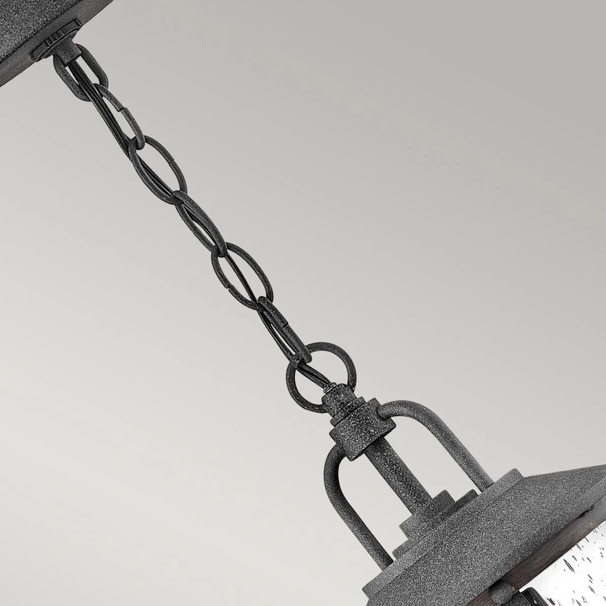 Lakehouse 1/6Lt Chain Lantern - Aged Zinc with Driftwood Grey IP44 E27 - Image 6