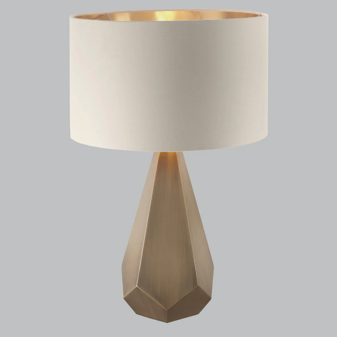 Agato Gunmetal/Antique Brass Finish Table Lamp E14 - Image 2