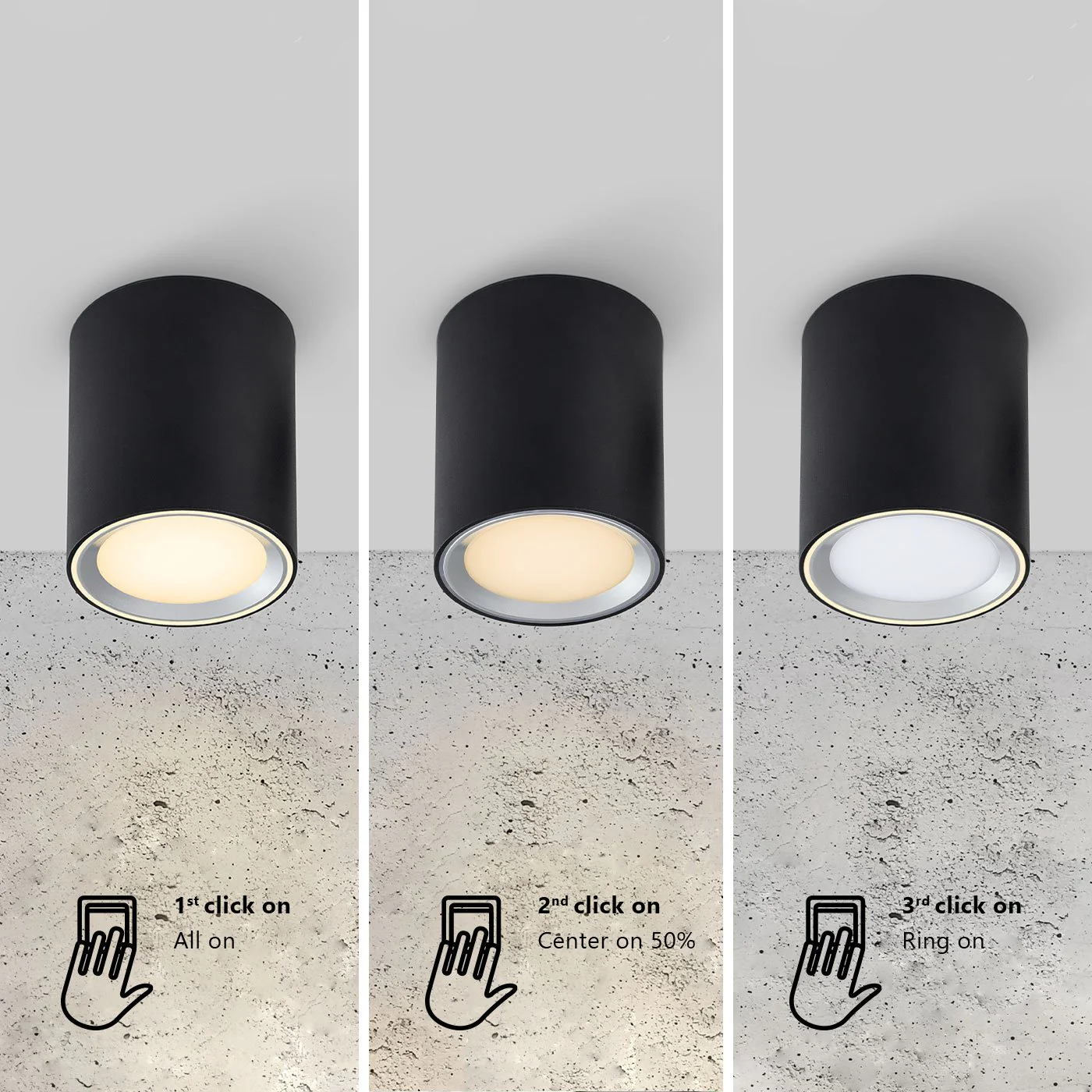 Landon 8'/ 14'Bathroom Light- Black/ White - Image 2