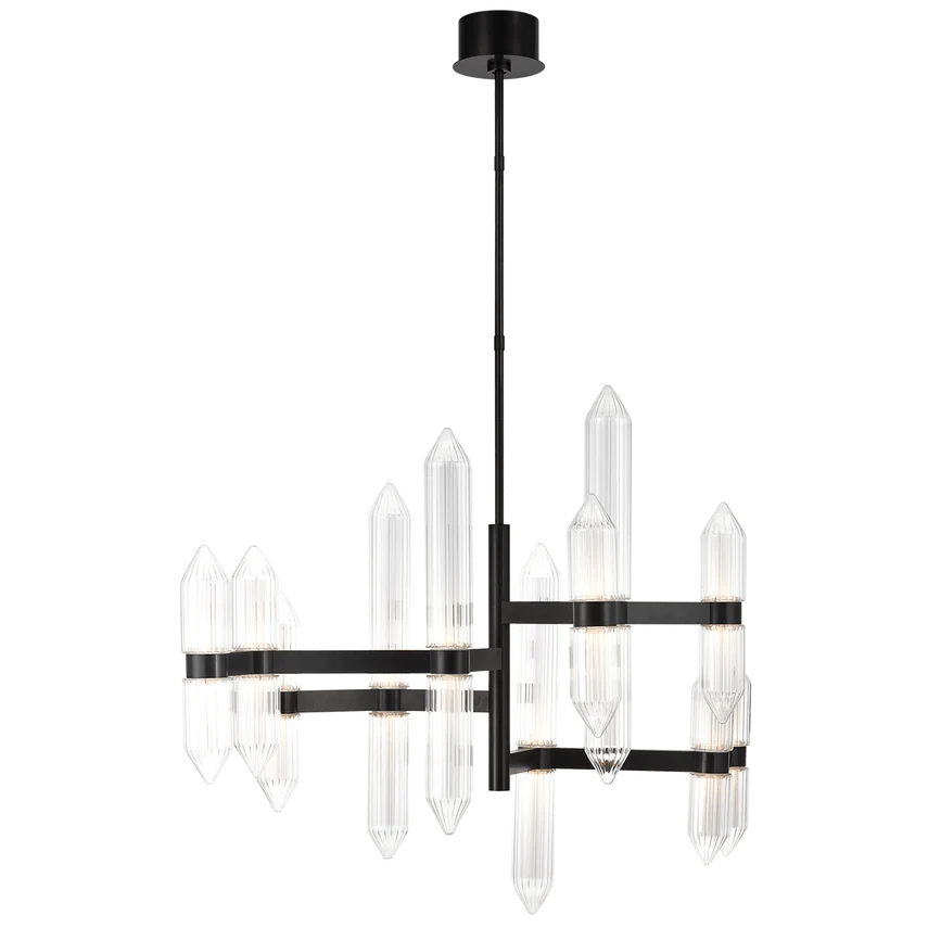 Langston Large Chandelier- Brass/ Bronze Finish - Image 2