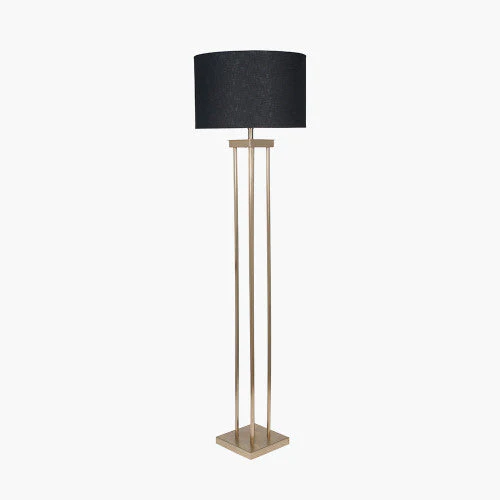 Langston Satin Brass Metal Column Floor Lamp Base - Image 2