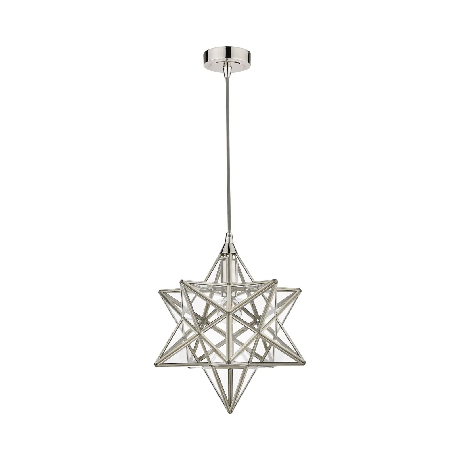 Star Pendant Silver Glass- Small/ Large - Image 2