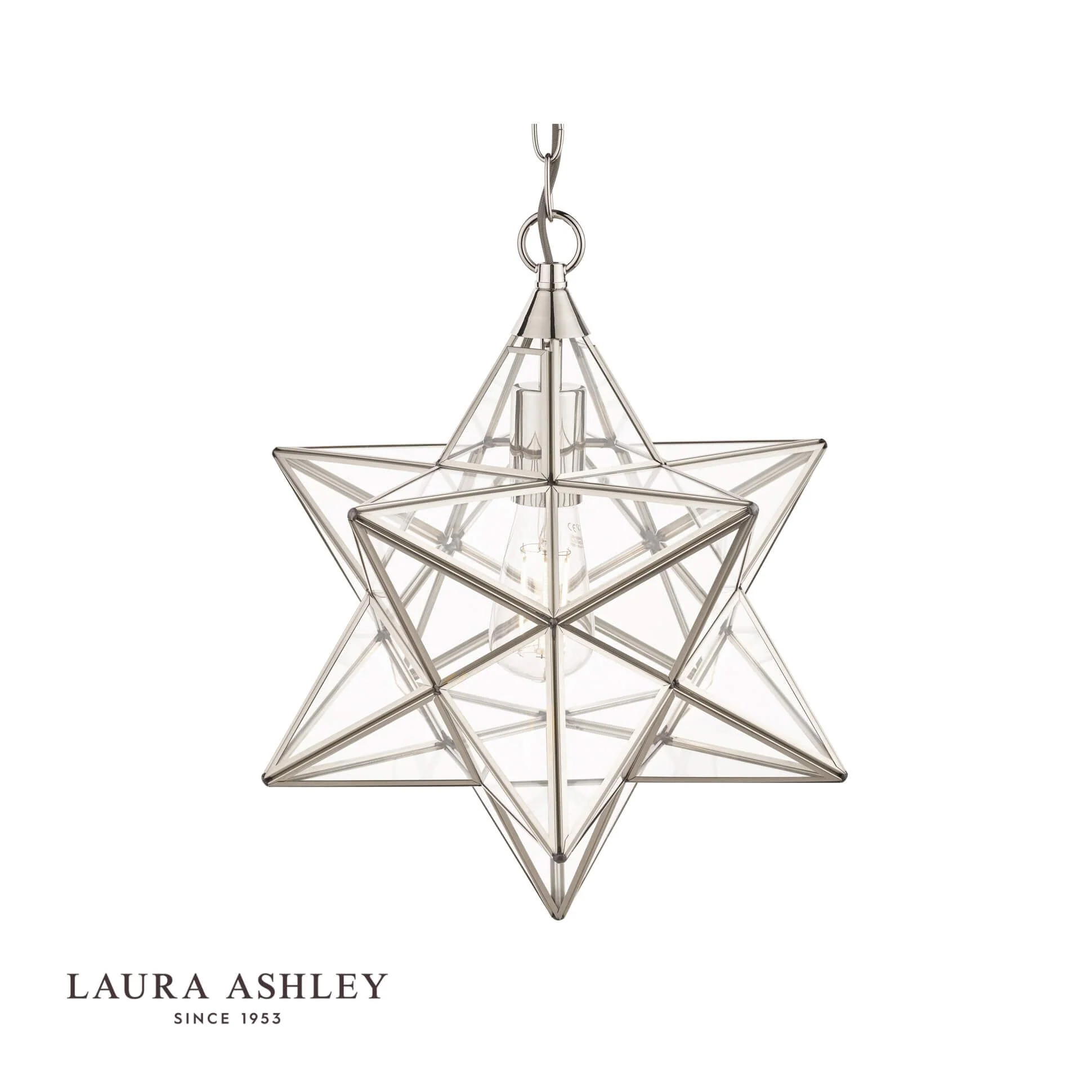 Star Pendant Silver Glass- Small/ Large - Image 5
