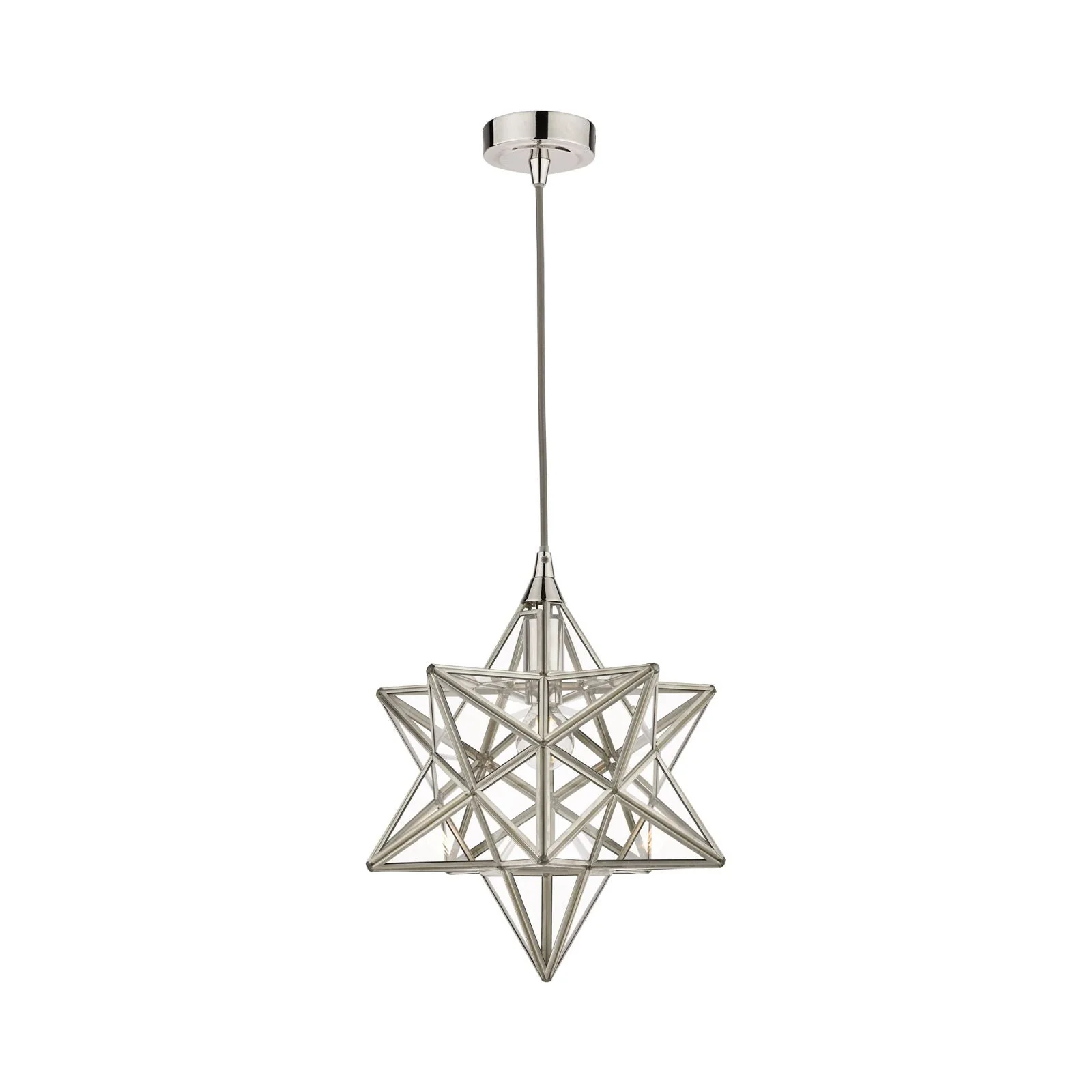 Star Pendant Silver Glass- Small/ Large - Image 6