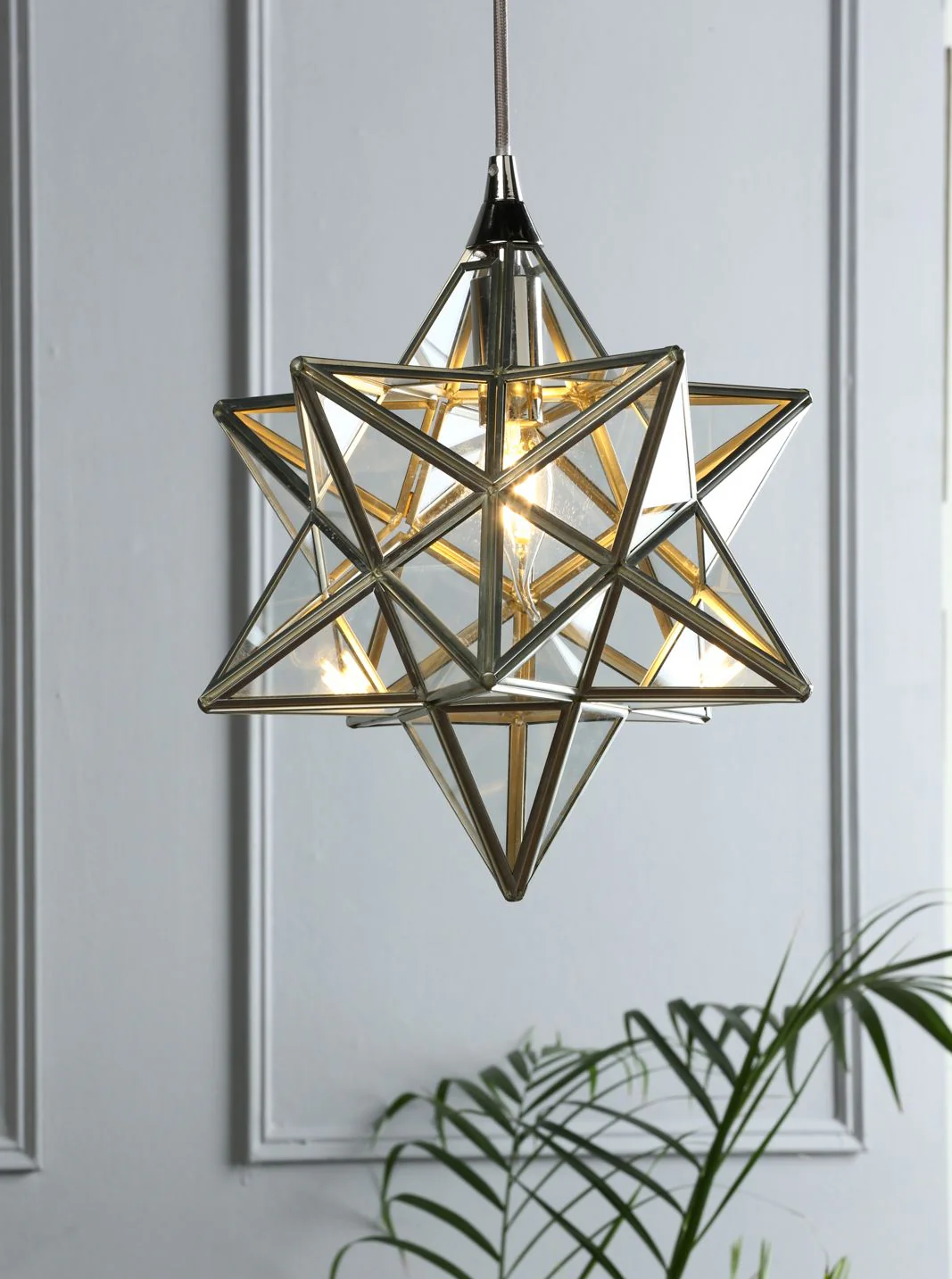 Star Pendant Silver Glass- Small/ Large - Image 7