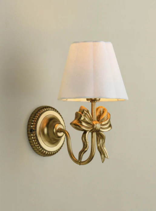Larkfield Wall Light Antique Gold With Shade - Image 4