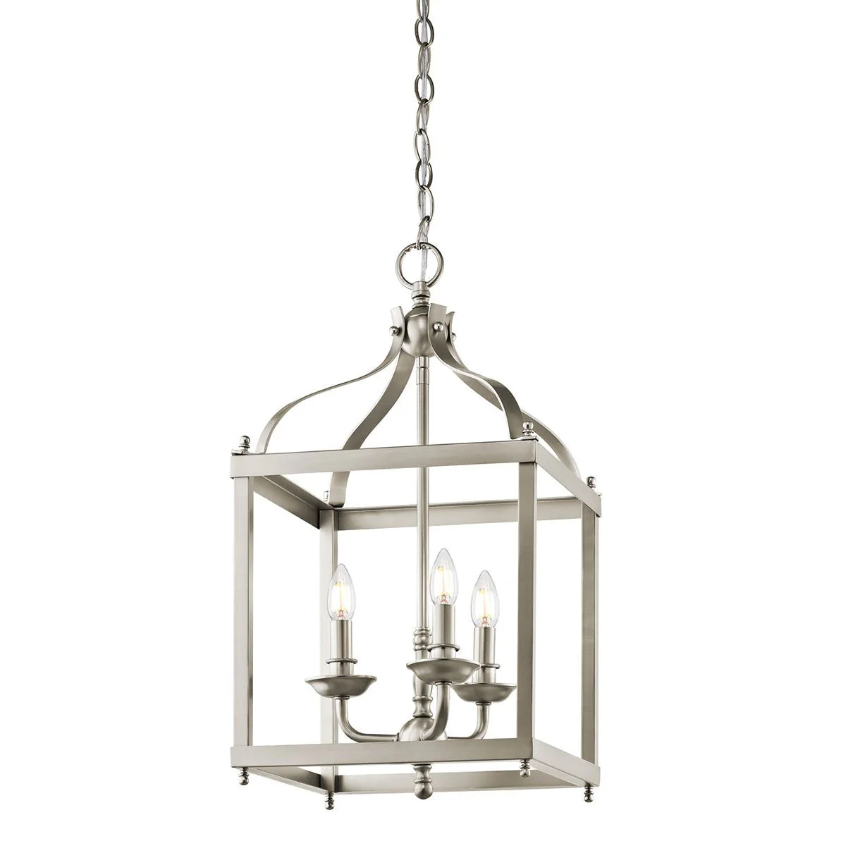 Larkin 2/3L Lantern Ceiling Light - Brushed Nickel/Olde Bronze Finish - Image 3