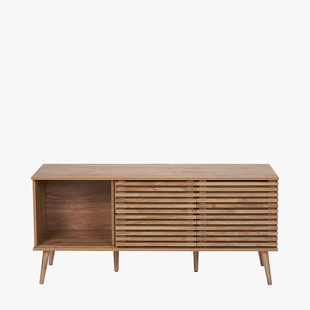 Larvik Natural Eucalyptus Wood 2 Door 2 Drawer Sideboard - Image 2