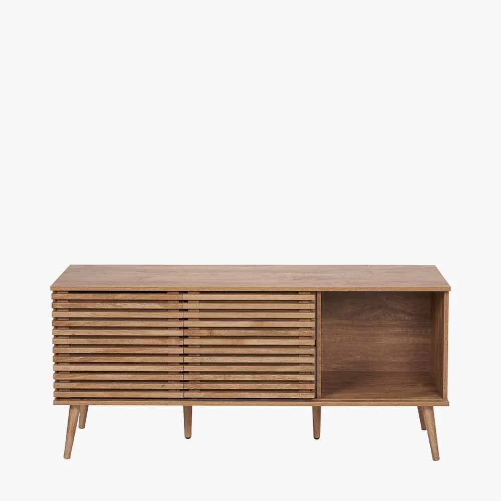 Larvik Natural Eucalyptus Wood 2 Door 2 Drawer Sideboard - Image 3
