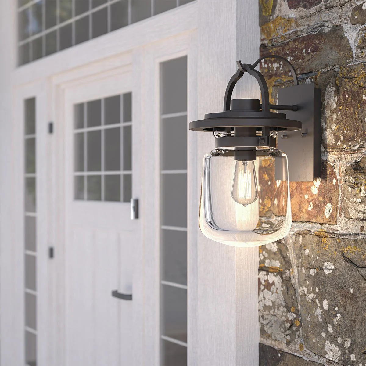 Lasalle 1 Light Small/Medium/Large Outdoor Wall Lantern - Western Bronze E27 IP44 - Image 11