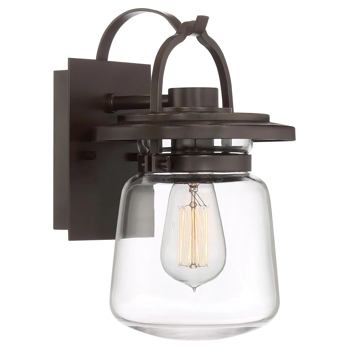 Lasalle 1 Light Small/Medium/Large Outdoor Wall Lantern - Western Bronze E27 IP44 - Image 2