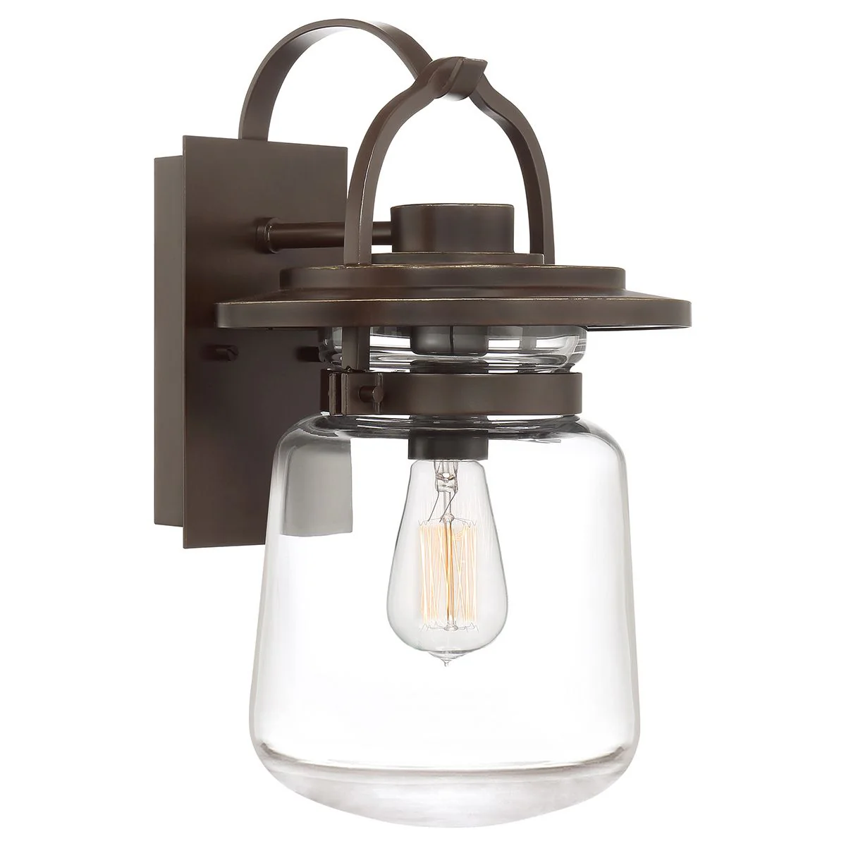 Lasalle 1 Light Small/Medium/Large Outdoor Wall Lantern - Western Bronze E27 IP44 - Image 3