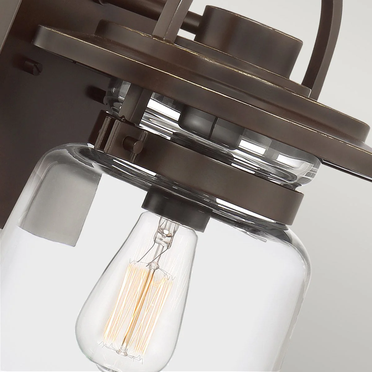 Lasalle 1 Light Small/Medium/Large Outdoor Wall Lantern - Western Bronze E27 IP44 - Image 9